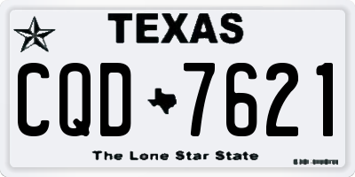 TX license plate CQD7621