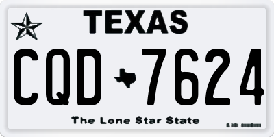 TX license plate CQD7624