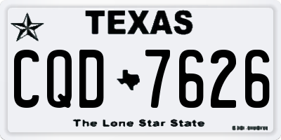 TX license plate CQD7626