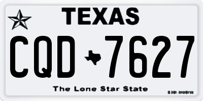 TX license plate CQD7627