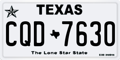 TX license plate CQD7630
