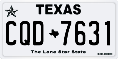 TX license plate CQD7631