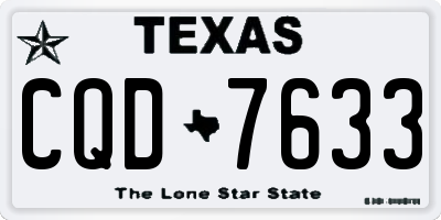 TX license plate CQD7633