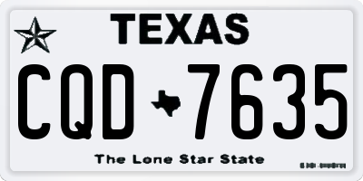 TX license plate CQD7635