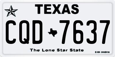 TX license plate CQD7637