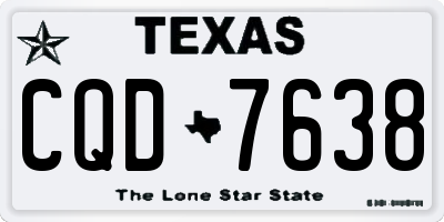 TX license plate CQD7638