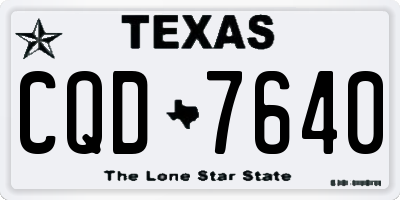 TX license plate CQD7640