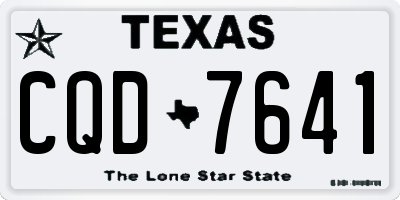 TX license plate CQD7641