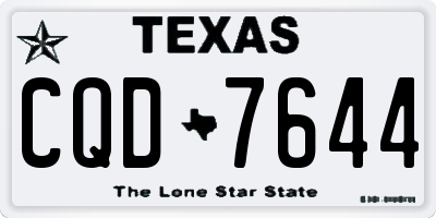 TX license plate CQD7644