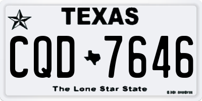 TX license plate CQD7646