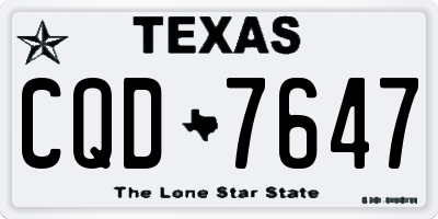 TX license plate CQD7647