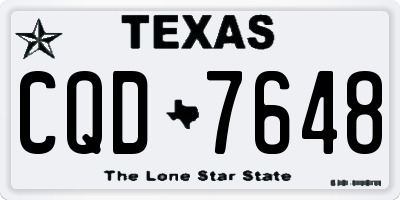 TX license plate CQD7648
