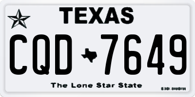 TX license plate CQD7649
