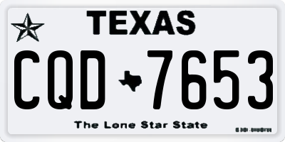 TX license plate CQD7653