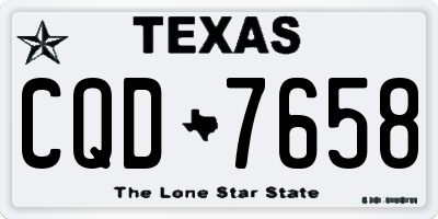 TX license plate CQD7658