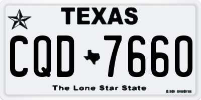 TX license plate CQD7660