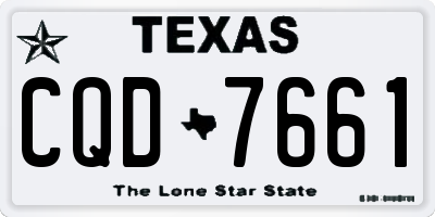 TX license plate CQD7661
