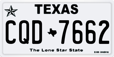 TX license plate CQD7662