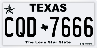 TX license plate CQD7666