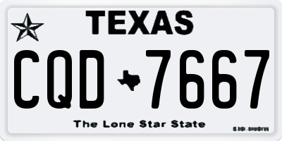 TX license plate CQD7667