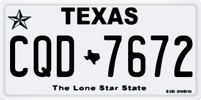 TX license plate CQD7672