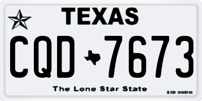 TX license plate CQD7673