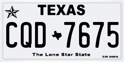 TX license plate CQD7675