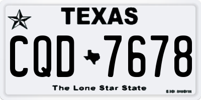 TX license plate CQD7678