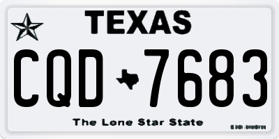 TX license plate CQD7683