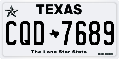 TX license plate CQD7689