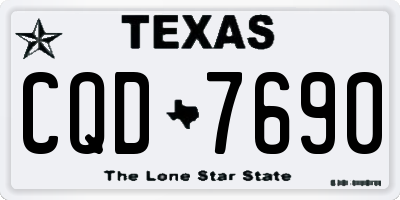 TX license plate CQD7690