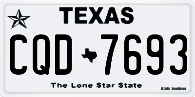 TX license plate CQD7693