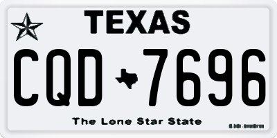 TX license plate CQD7696