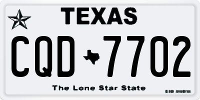 TX license plate CQD7702