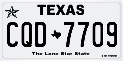 TX license plate CQD7709