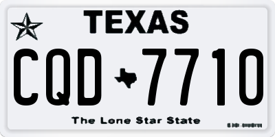 TX license plate CQD7710