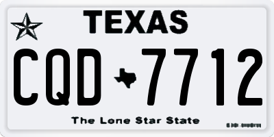 TX license plate CQD7712