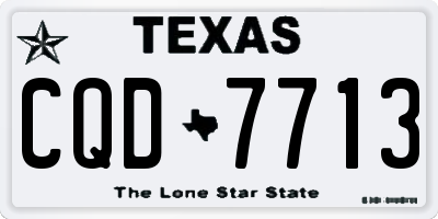 TX license plate CQD7713