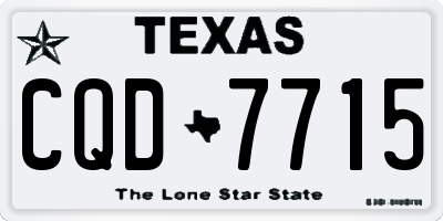TX license plate CQD7715