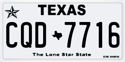 TX license plate CQD7716