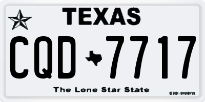 TX license plate CQD7717