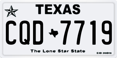 TX license plate CQD7719
