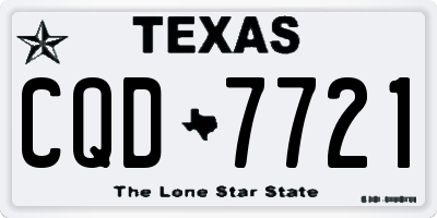 TX license plate CQD7721