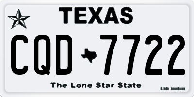 TX license plate CQD7722