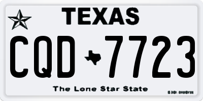 TX license plate CQD7723