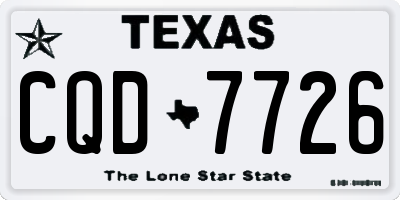 TX license plate CQD7726