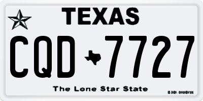 TX license plate CQD7727