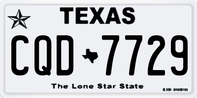 TX license plate CQD7729