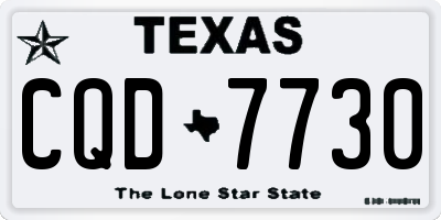 TX license plate CQD7730