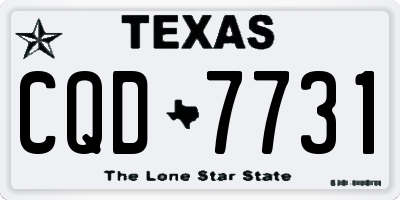TX license plate CQD7731